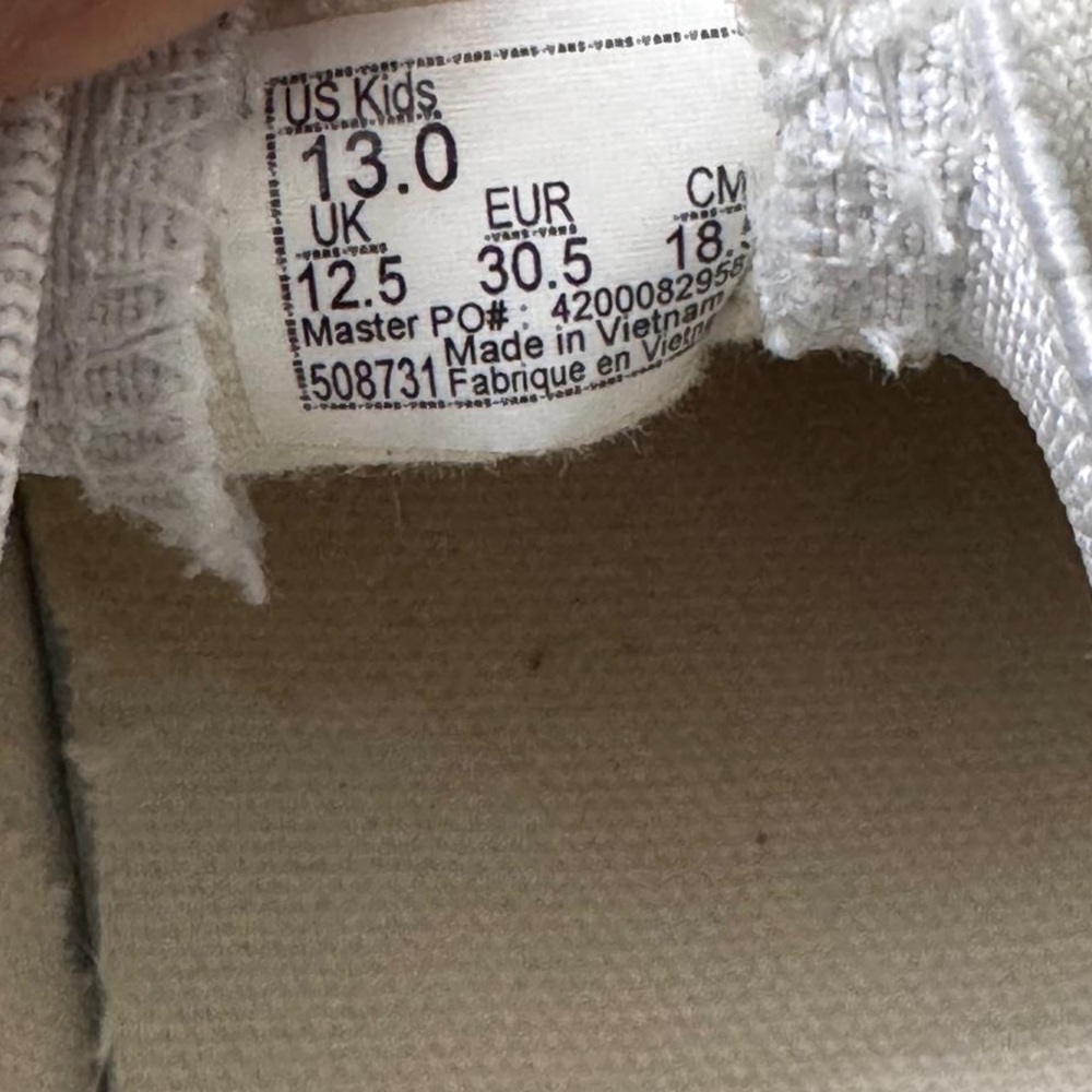 Vans Kids Multicolor Checkered Slip-On Shoes Size 13 - Picture 9 of 10